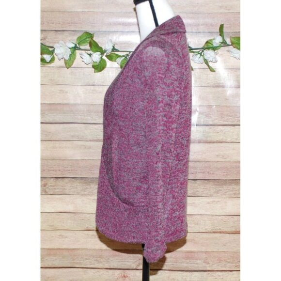 Kirra Purple Open Front Cardigan Sweater Size S Long Cuffed Sleeve Pockets - Picture 5 of 11